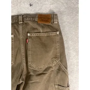 Levis Dad Utility Carpenter Jean Women Sz 26x30 Brown Denim Premium Big E thumbnail 9