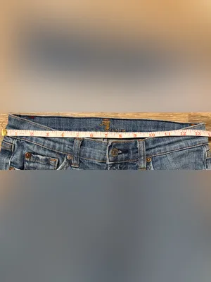 7 For All Mankind Medium Wash Flare Jeans 26 Stretch Denim Y2K USA thumbnail 8