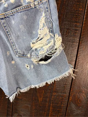 Rag & Bone Distressed Denim Shorts - High-Rise, Hi-low thumbnail 5