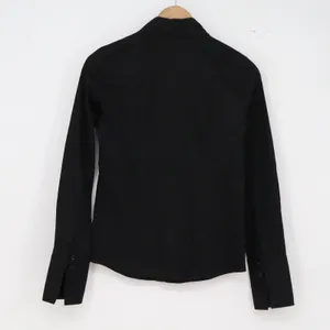 MOJO U.S.A. Button-Down Womens XS Black Long Sleeve Stretch Cotton Excellent thumbnail 4
