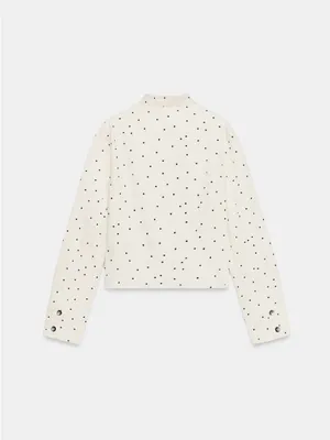 Nwt Zara Polka Dot Fitted Jacket Size Xs thumbnail 9