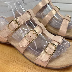 Vionic Misa Strappy Slide Sandal‎ Metallic Rose Gold Womens 8 thumbnail 6