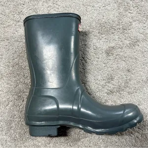 Hunter Women’s Original Rain Boots Short Gloss Outdoor in Graphite Gray 6 thumbnail 6