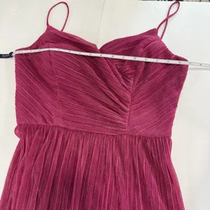 NWT Alex Evenings Fuchsia Pink Shimmer‎ Sleeveless Maxi Gown Dress Size 10 thumbnail 8
