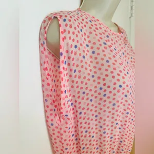 Fiorucci Polka Dot Light Pink Body Suit NWT Italian Size 40 Oversized Size 4 thumbnail 4