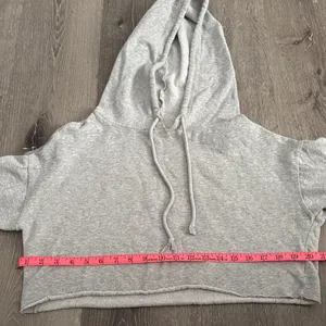 Pac Sun (LA Hearts) Cropped Grey Hoodie (XS) thumbnail 4