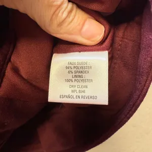 Thalia‎ Sodi Faux Suede Moto Jacket Burgundy Womens M Asymmetrical Zip thumbnail 9