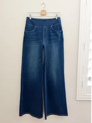 HALARA Flex High Waisted Multiple Pockets Baggy Wide Leg Jeans Size M Tall thumbnail 2