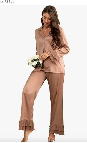 Verdusa Women’s Satin Ruffle Pajamas thumbnail 15