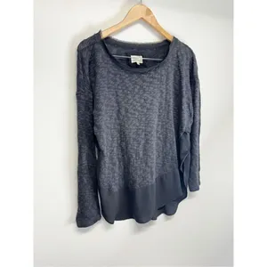 Anthropologie Dellata Nubby CircleLight Sweater Charcoal Gray Women‎ Size Small thumbnail 2