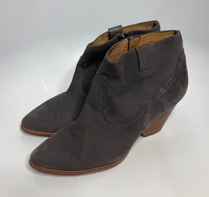 Frye Sacha Moto Shootie Women 9.5 Grey Good Leather Western Ankle Boot 3471724 thumbnail 1