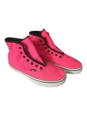 Vans Off The Wall Hot Pink High Top Skateboard Shoes Women Size 6.5 Men Size 5 thumbnail 2