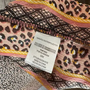 Democracy 3/4 sleeve double‎ ruffle stripe animal print kimono size small/medium thumbnail 5