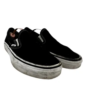 Vans Asher Platform Slip On Sneaker Low Top Classic Canvas Skater Black W9 M7.5 thumbnail 2