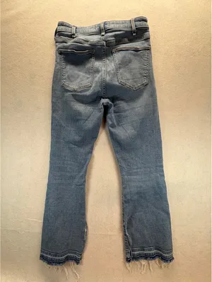 Abercrombie & Fitch High Rise Ankle Flare Jeans Women’s 27/4 Raw Hem thumbnail 10