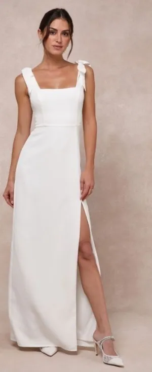 LULU's Bridal Wedding Shower Rehearsal Dinner Reception Chic Maxi Dress thumbnail 1