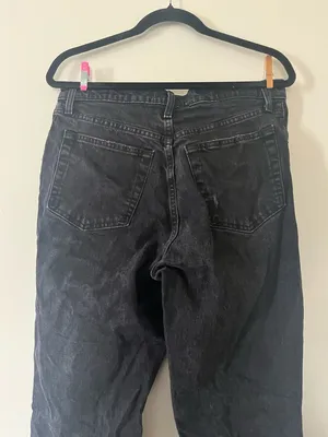 Abercrombie & Fitch Black Distressed Jeans 30 The 90s Straight Ultra High Rise thumbnail 5