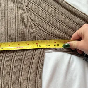 Womens Size‎ XL Ribbed Turtleneck Sweater Brown 100% Cotton Basics Chic Fall thumbnail 4