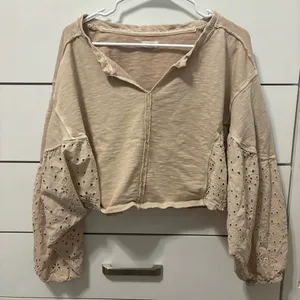 Anthropologie Pilcro Batwing Eyelet Sweatshirt thumbnail 2