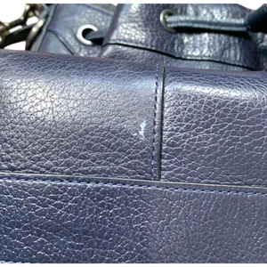 Coach Mickey Navy Blue Pebbled Leather Drawstring Bucket Bag Crossbody Classic thumbnail 14