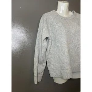 Athleta Sweatshirt Womens Medium Gray Fleece Raglan Crewneck Pullover Lined thumbnail 3