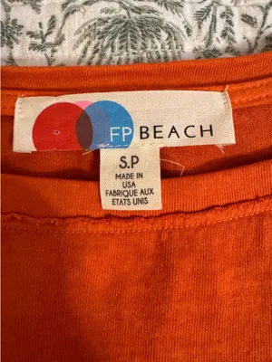 Free People Orange Boxy Tee thumbnail 2
