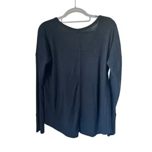 Abercrombie & Fitch Soft A&F Cozy Black Long Sleeved V Neck Tee - Medium thumbnail 4