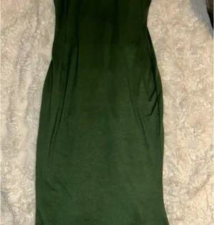 SheIn NWOT Solid Green Cami Long Soft Lounge Dress thumbnail 7