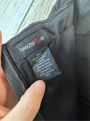 Teeze Me Black Strapless Mermaid Dress thumbnail 5