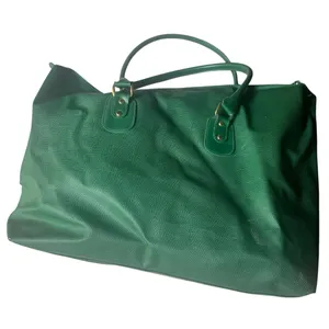 Vintage Christian Dior Perfumes Emerald Green PVC Large Green Travel Bag thumbnail 2