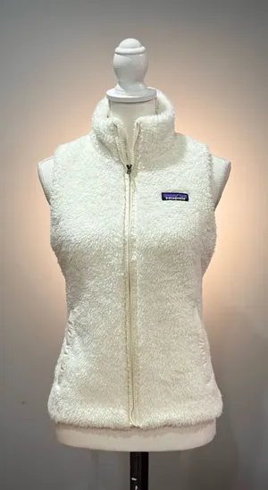 White Patagonia Los Gatos Fuzzy Full Zip Vest Size XS EUC thumbnail 1