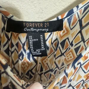Forever 21‎ Wide Leg Jumpsuit Halter Top Geometric Pattern Boho 70s Retro Sz M thumbnail 4