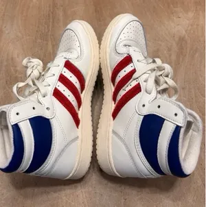 vintage red white and blue reebok high top sneakers thumbnail 5