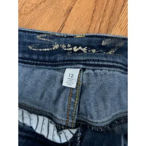 Seven7 Jeans 12 Dojo Style Skinny Embellished Pockets Rinse Wash Blue‎ Denim thumbnail 3