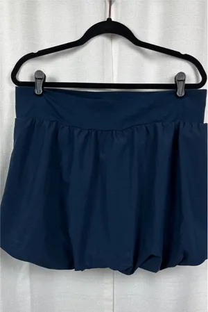 Free People Movement Blue Elodie Bubble Mini Skirt Sz.XL thumbnail 1