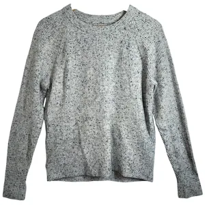 Abercrombie & Fitch Gray Wool Ribbed Knit Pullover Crew Neck Sweater Top Size M thumbnail 2