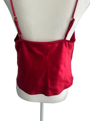 LOVERS AND FRIENDS Red Draped Tank Top Blouse Size Medium thumbnail 7