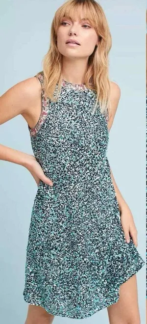 Anthropologie | Varun Bahl Sequin Sleeveless Dress thumbnail 1