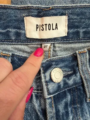 Pistola Frayed Hem Straight Leg Jeans thumbnail 3