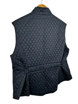 Barbour Navy Quilted Gilet Vest Size 14 Flyweight Diamond Quilt Tailored Class thumbnail 10