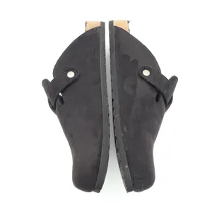 Cliffs by White Mountain Black Faux Suede Faux Fur Lined Buckle Clogs Women 8.5 thumbnail 5