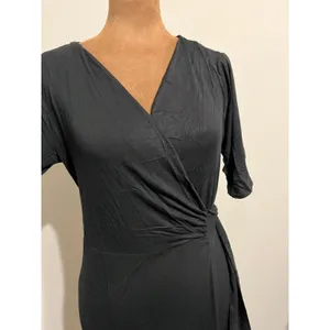 Lulus Forget Me Knot Black Midi Wrap Dress in Size M NWT! thumbnail 6