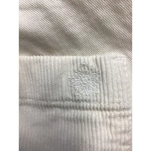 Alpine Design Womens‎ 6 Mixed Fabric Corduroy Shorts Off White ADW24806 NEW thumbnail 4