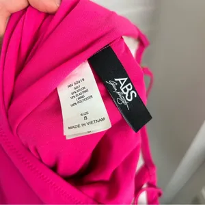 ABS Allen Schwartz Pink Swimsuit Halter Neck Dress Size 8 thumbnail 3