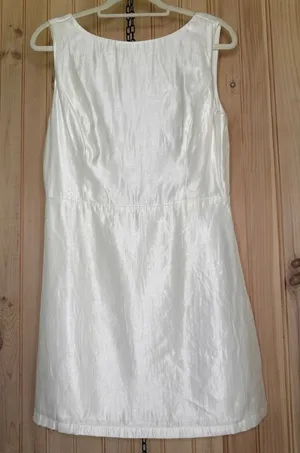 NWT Lulus Sophisticated Selection White Sleeveless Backless Mini Dress Party S thumbnail 1