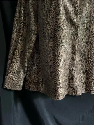 Harve Benard Holrzman Vintage Womens Snake-Print Button Front Jacket thumbnail 6