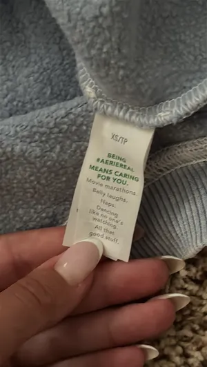 Aerie Light Blue Quarter-Zip thumbnail 2