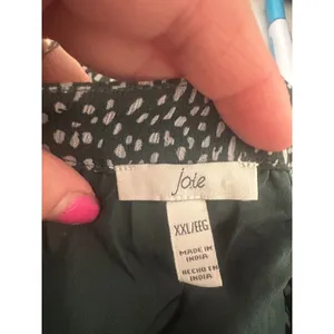 Joie Balloon Sleeve‎ Mini Dress Green Arctic Animal Spot Size XXL Chiffon Flowy thumbnail 8