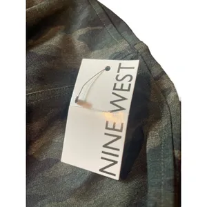 Nine West Army Green Camouflage Pull On Elastic Waist Ponte Pants L NWT thumbnail 6