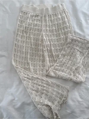 Abercrombie 100% cotton knit pants size medium thumbnail 1